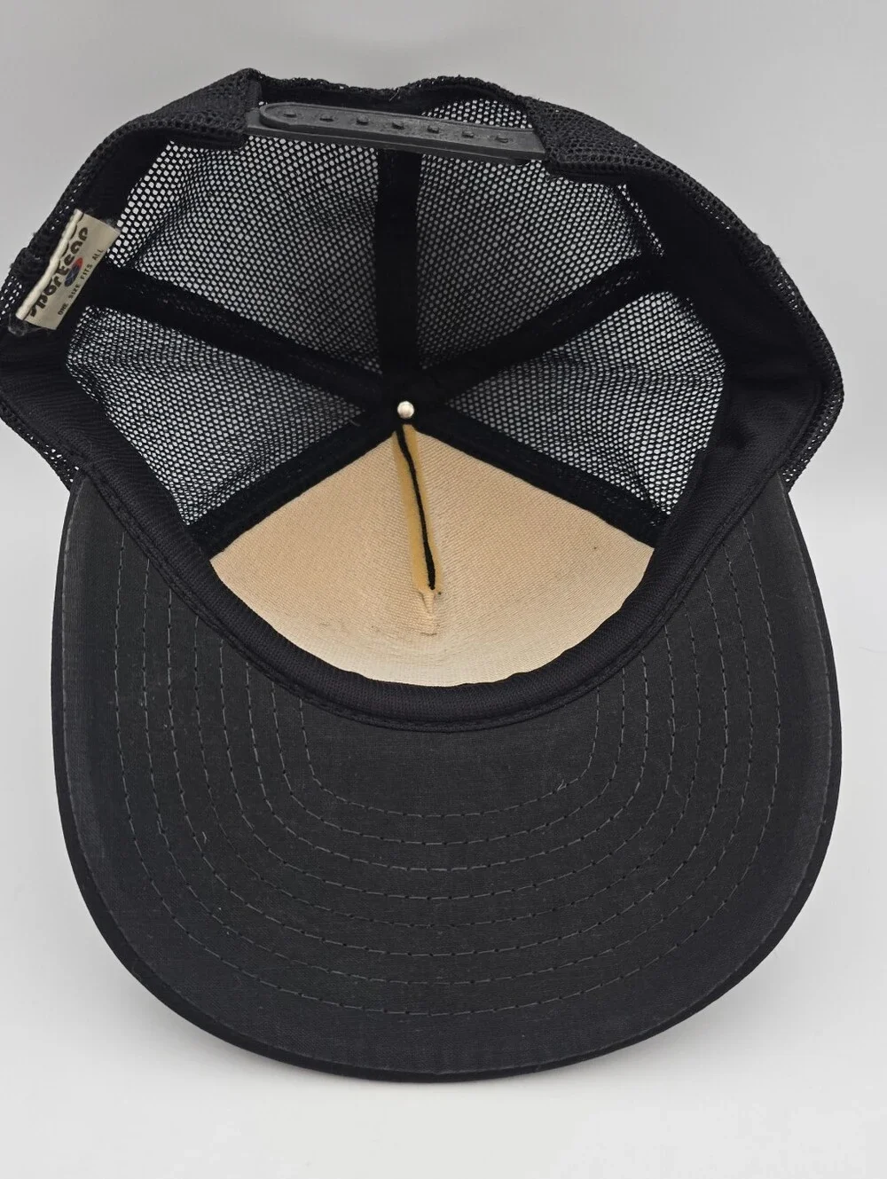 Vintage Sportcap Oscar Print Trucker Black Adjustable Snapback Hat